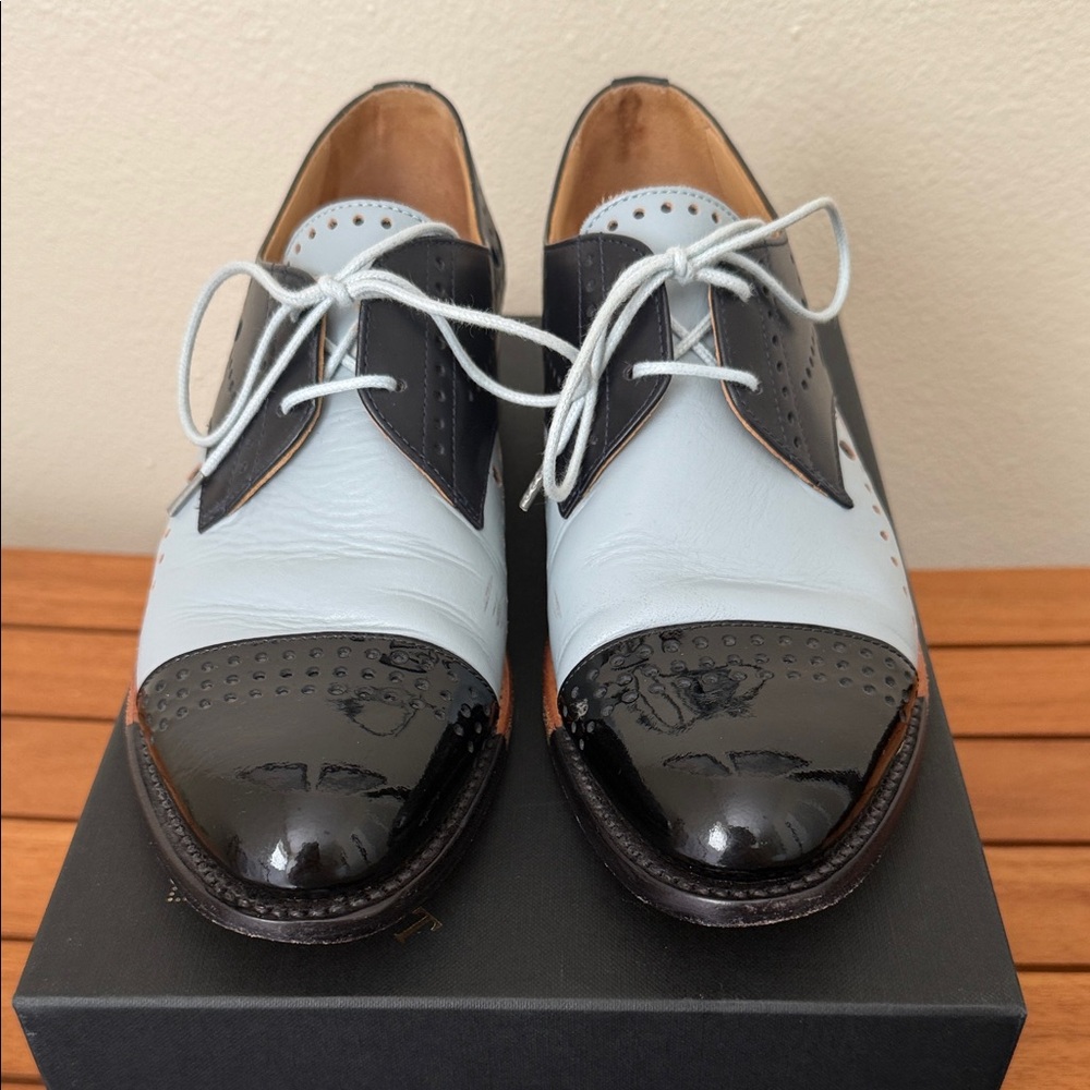 Office of Angela Scott Mr. Ava Derby Oxford Blueberry Size 38 8 - Picture 2 of 8